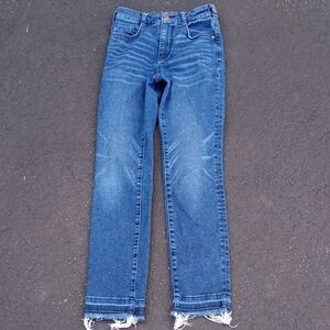 Anthropologie Pilcro Hi Rise Cigarette Women's Raw Hem Jeans 25